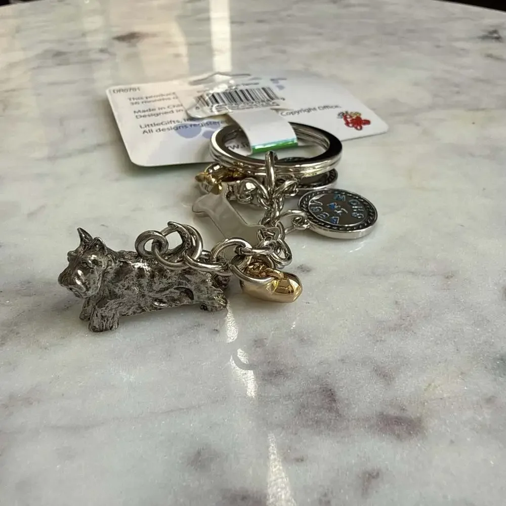 LittleGifts Scottish Terrier Dog Keychain with Charms